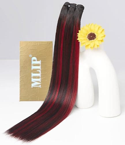 mlip Raw Indian Hair Bundle Straight, Enhanced Quality Bundle, 18A Virgin Hair 22 inches, No Tangle Shedding, Triple the Lifespan, Keep Texture Silky Soft After Multiple Washes, 1B99J Color - Image 1