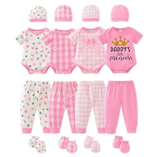 YWFSHOP Baby Layette Sets Unisex Newborn Baby Boys Girls Essentials Gift Set 16-Piece Infant Baby Outfit Clothes - Image 1