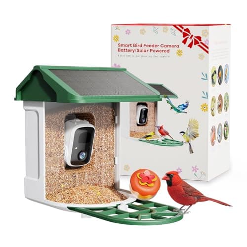 HARYMOR Bird Feeder with Camera Solar Powered-2K Live Feed, Smart AI Identify Birds, 2L Food Capacity, Auto Captured Bird Video, Real-time Arrived Alerts, Mini Hummingbird Feeder for Outdoor Backyard - Image 1
