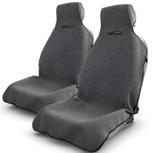 KIGEMOS Car Seat Cover Towel for Cars, SUVs, Vans and Trucks, 2 Pack, Gray