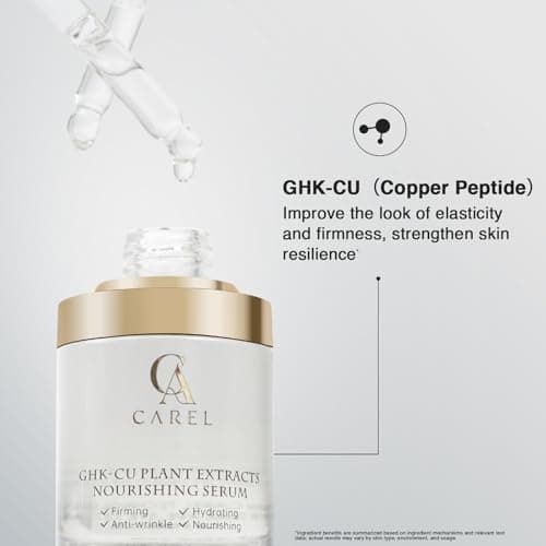 GHK-CU Peptides Nourishing Serum, Copper Tripeptide-1 for Firm, Wrinkle, Plant Extracts, Aloe, Agave for Skin Renewal and Moisture, All Skin Types, 1.01 fl oz - Thumbnail 4
