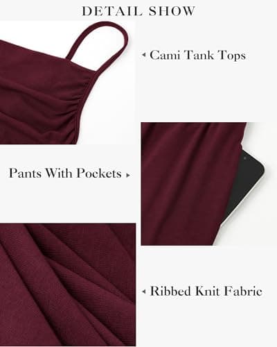BTFBM Women's Fall Lounge Sets 3 Piece Outfit Tracksuits Casual Long Sleeve Tops High Waisted Sweatpants Set(Wine Red,X-Large) - Thumbnail 5