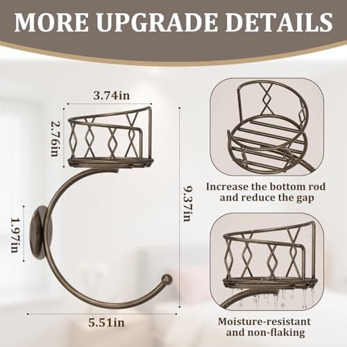 Antique Bronze Hand Towel Holder for Bathroom Wall, Metal Sturdy Wall-Mounted Towel Hook with Rustic Candle Holder, Rustproof Hand Towel Ring/Racks/Hanger for Farmhouse, Kitchen and Bedroom Decor - Thumbnail 3