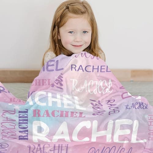 Corissy Ships Next Day, Personalized Blankets and Throws Custom Blanket with Name Customized Flannel Blanket for Kids Christmas Blanket Gifts for Teen Girls Boys - Thumbnail 3