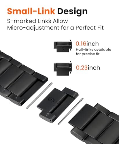 FiNESTONE CRNS02 Titanium Band Compatible with Apple Watch Ultra 3/2/1 49mm & Series 11/10 46mm,Anti-Stratch & Adjustable Magnetic Metal Watch Band,Premium Color Match,Mens Valentines Day Gifts - Thumbnail 4