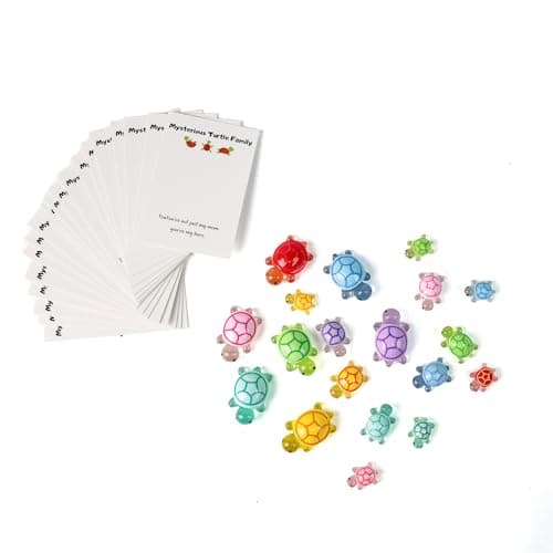 mountova 20 Sets Pocket Hug Card with Turtle Tokens Encouragement Cards with Motivational Quotes Emotional Support Anxiety Relief Gifts for Family Friends Coworkers