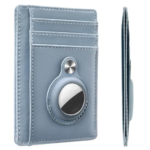 Hawanik Slim Minimalist Front Pocket Air Tag Wallet, RFID Blocking Card Holder Wallet with Airtag Holder - Image 1
