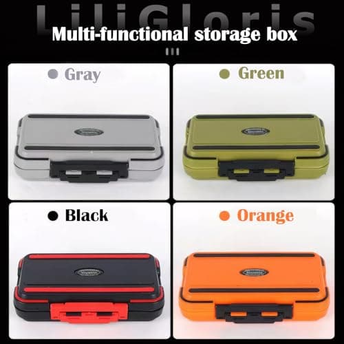 Multi-compartment portable jewelry folding box, for rings, necklaces, hairpins, travel jewelry box case, sewing needles and threads, fishing tackle organization ((Orange (30 spaces))) - Thumbnail 6