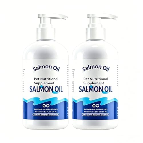 Salmon Oil Supplement for Dogs and Cats, Omega 3 Fish Oil Supports Skin, Coat & Joint Health, 8.5 fl oz