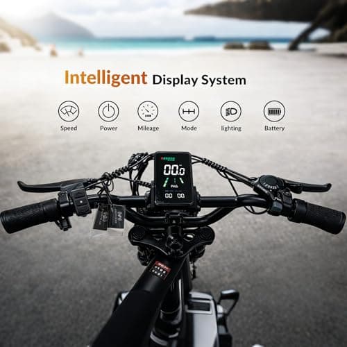 TltZeen Moped Style Electric Bike for Adults-20 x 4.0 Fat Tire Ebike, Peak 1000W Motor, NFC & Password Unlock, Long Seat, 48V 18.2Ah Battery, Up to 28 MPH, UL 2849 Certified - Thumbnail 6