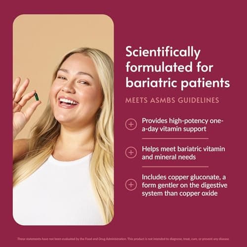 Bariatric Advantage Ultra Solo Without Iron - Once-Per-Day Daily Multivitamin - for Bariatric Patients - with Thiamin, Vitamin A & More - Gluten Free - 30 Capsules - Thumbnail 2