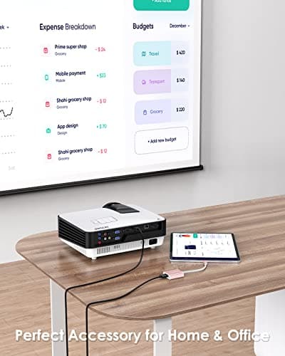 LENTION USB C to HDMI Adapter Compatible with iPhone 15/16/17 to HDMI Adapter for TV, Thunderbolt 3/4 to HDMI for 2025-2016 MacBook Pro, iMac/Air iPad, Galaxy HDTV Projector Monitor (Rose Gold) - Thumbnail 5