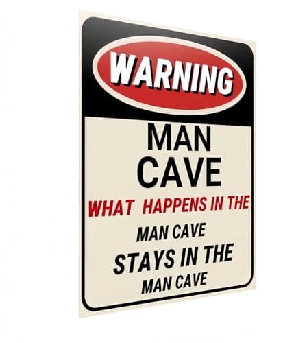 Carastora Funny Metal Tin Sign – Vintage Wall Decor for Man Cave, Garage, or Home Bar, Humorous Gift for Men, 8x12 Inch - Image 1