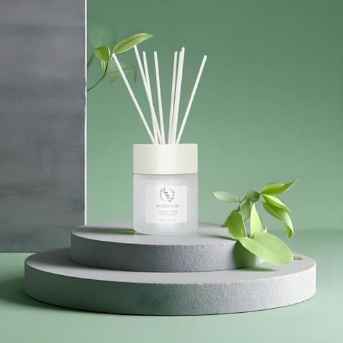Reed Diffuser Set, Pretty Valley Home Diffuser 100Ml / 3.38fl OZ Gift Box - Includes Reed Diffuser Sticks, Fragrance Oil, and Glass Bottle for Bathroom Office Living Room Decor (Frozen Pear) - Thumbnail 5