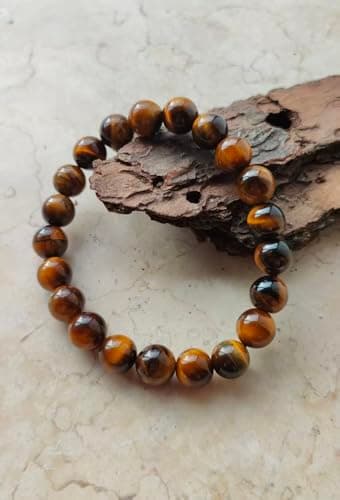 FUDIDU Gold Tiger's Eye Bracelet for Unisex | Approximately 7Inch Adjustable 3/8 Inch Bead Dainty Bracelets Stack | Friendship Gifts for Women & Men, Friendship Gifts for Her, Stackable Bracelet 10MM - Thumbnail 5