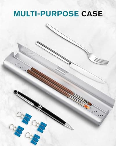 vueowcue Toothbrush Case Cover for Traveling, Aluminum Toothbrush Holder for Manual Toothbrush + Mini Toothpaste, Portable Tooth Brush Storage Box for Camping Business Trip-Silver (1 Pack) - Thumbnail 6