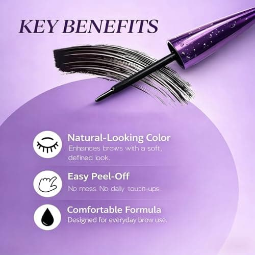 2Pcs Dark Brown Tattoo Eyebrow Gel Easy Peel Off - Waterproof & Sweatproof Tattoo Effect, Transfer-Resistant Multi-Day Wear, All Skin Types Mother’s Day Gift Set​​ - Thumbnail 2