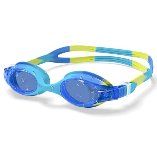 Aegend Swim Goggles for Kids Age 3-8 Anti-Fog Clear Vision Full Protection Goggles Perfect for Toddler Swimming (Blue-1 Pack) - Image 1
