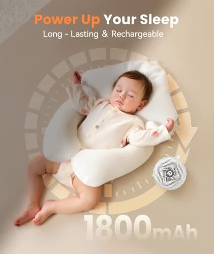Dreamegg Portable Noise Machine for Baby Adult, Features Powerful Battery, 21 Soothing Sound, Noise Canceling for Office & Sleeping, Sound Therapy for Home, Travel, Registry Gift, Classic White - Thumbnail 3