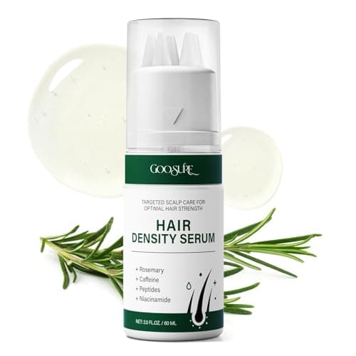 Hair Density Serum, Rosemary Biotin Scalp for Thinning Hair, Peptide Hair Growth Helps Reduce Shedding, Niacinamide and Caffeine Hair Loss Serum, Silicone Scalp Applicator, 2.0 fl oz