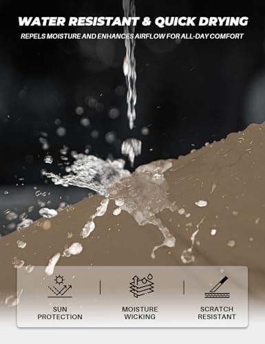 MOURCE Hiking Pants Men Lightweight Quick-Dry - Water Resistant Travel Pants for Men Zipper Pockets, MudKhaki 32L - Thumbnail 3