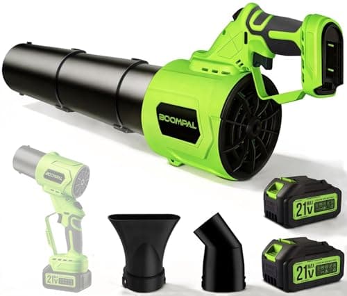 Leaf Blower Cordless with Battery and Charger, 650 CFM Cordless Leaf Blower with Rotatable Body, 2-Pack 20V Batteries, Variable Speed; Handheld Blower for Lawn Care, Car, Patio, Commercial Cleanup - Image 1