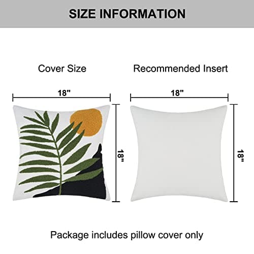 Pyonic Boho Abstract Throw Pillows,18x18 Bohemian Mid-Century Decorative Throw Pillow Covers,Modern Aesthetic Square Cushion Cover for Sofa Bedroom Living Room（Only 1Pcs Pillow Covers） - Thumbnail 2
