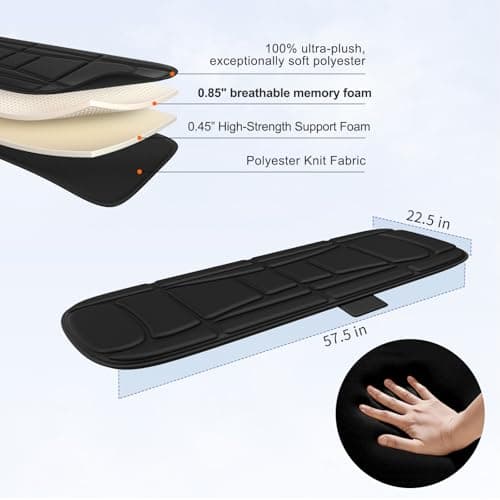comrelax Full Body Massage Mat with Heat, Vibration Massage Mattress Pad with Lumbar Support Cushion, Foldable Massage Mat for Bed, Sofa & Floor, Relaxation & Comfort - Thumbnail 6