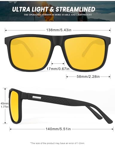 NSSIW Sunglasses-Men Polarized Mens-Sunglasses: Classic Sun Glasses with UV400 Protection for Driving Fishing Golf - Thumbnail 4