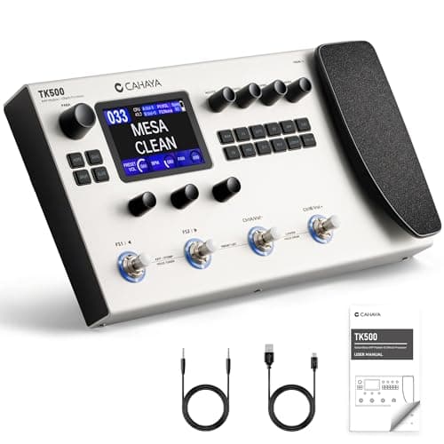 CAHAYA Guitar Pedal Board Multi-Effects: Professional Grade with 320 Effects 120 Amplifier Models Looper IR Cabinet Simulations Multi Effect Processor Pedal Board for Acoustic Electric Guitar & Bass - Image 1