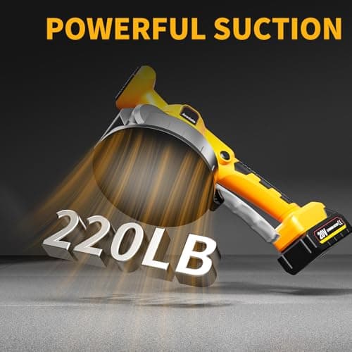 Tile Vibration Tool with 2 X 20V Batteries Cordless Tile Vibration, Tile Vibrator with 160mm Suction Cup 6 Adjustable Speed Digital Display for Floor, Tile,Wall - Thumbnail 4