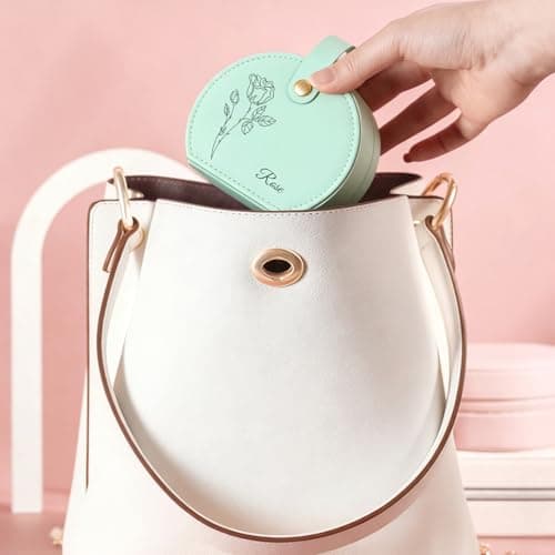 NYLGOXITK Personalized jewelry box with customized name and birth flower shape Designed specifically for women/girls/bridesmaids, suitable as a gift. - Thumbnail 6