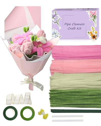 Pipe Cleaners, 400 Pieces Chenille Stems for Flower Bouquet Making, Fuzzy Sticks for DIY Projects, STEM Activities, Length 11.8 inches(30cm), Beginner-Friendly Gifts for Craft Lovers (Pink) - Image 1