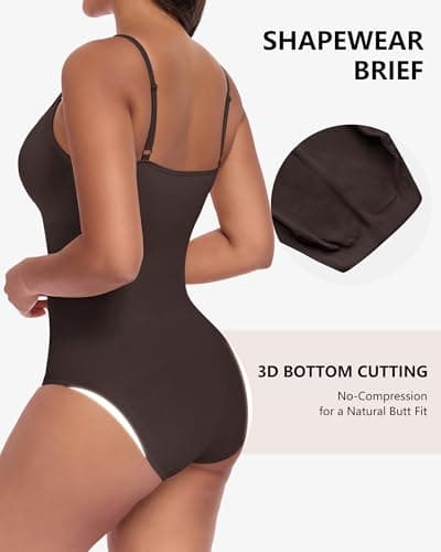 POSESHE Shapewear Bodysuits for Women Tummy Control Body Shapewear Seamless Waist Trainer Bodysuit - Thumbnail 2