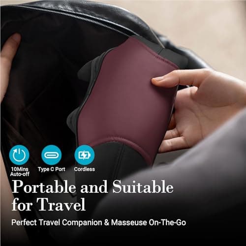 CuPiLo Shiatsu Neck Massager with Heat - Cordless 4D Expert Neck Shoulder Massage for Pain Relief,Upgarded Kneading Massager for Muscle Relaxation - Thumbnail 6