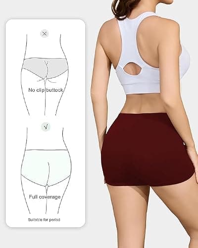Nexgenz Cotton Boyshort Underwear for Women Cotton Boxer Briefs for Women Underwear Shorts 4 Pack Dark Purple/Fuchsia/Navy Blue/Black X-Large 2" Inseam - Thumbnail 4