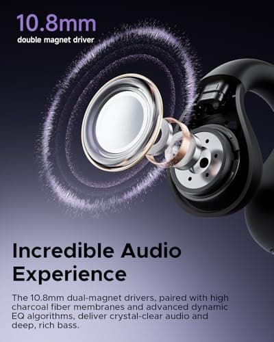 truefree B1 Open-Ear Wireless Earbuds, Bluetooth 5.4 Headphones with Spatial Audio, Ultra-Light Clip-On Fit, 25H Battery, Fast Charging, Multipoint Connection, App Customization, Workouts, Commute - Thumbnail 3