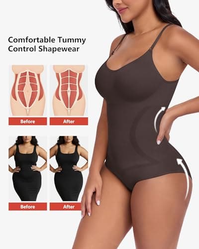 POSESHE Shapewear Bodysuits for Women Tummy Control Body Shapewear Seamless Waist Trainer Bodysuit - Thumbnail 6