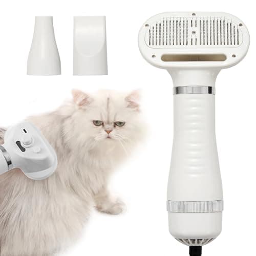 3-in-1 Pet Hair Dryer Brush for Dogs & Cats – Portable Blower & Slicker Brush, Adjustable Temperature, Overheat Protection - Image 1