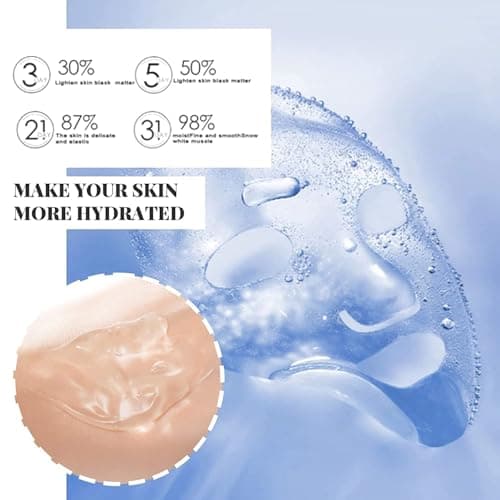 zhnnt 40 Pack Collagen Firming Face Mask，Wash-Free Firming Anti-Ageing Moisturising Face Mask,Smooth & Tight Skin,Facial Masks For Both Men And Women Of All Skin Types - Thumbnail 3
