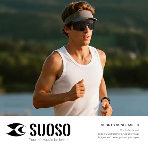 Sports Cycling Glasses for Men: Lightweight UV400 Protection Sunglasses for Women Running Ride Pickleball Fishing TR90 - Thumbnail 2