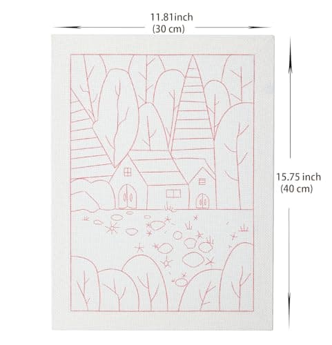 clberni Punch Needle Kit Adults Beginner, Large Punch Needle Embroidery kit 11.8 X 15.8 inches, Crafts for Adults (Forest Without Photo Frame) - Thumbnail 3