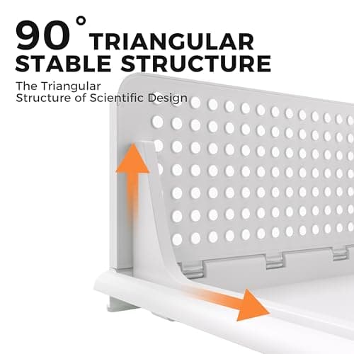 Pinkpum 5 Pack Stackable Plastic Storage Closet Organizers and Storage Bins Drawer Shelf Storage Container for Wardrobe Cupboard Kitchen Bathroom Office White - Thumbnail 3