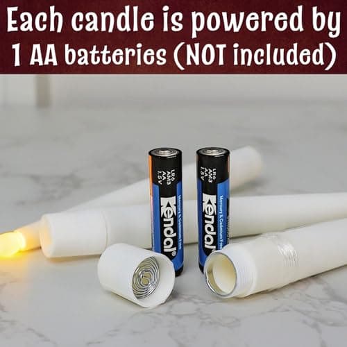 Halloween Decorations - Floating Candles with Wand - 12 Pcs Magic Flickering Warm Light Flameless Floating LED Candle Christmas Decor - Stocking Stuffers for Indoor Classroom Bedroom Party - Thumbnail 6