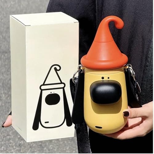 Insulated Water Bottle, 100% Leak-proof Travel Mug | w/baldric & Straw|Silicone Sleeve for Durability | 316 stainless steel cup body | 3-In-1 Lid | Reusable Coffee Travel Mug. (Yellow) - Image 1