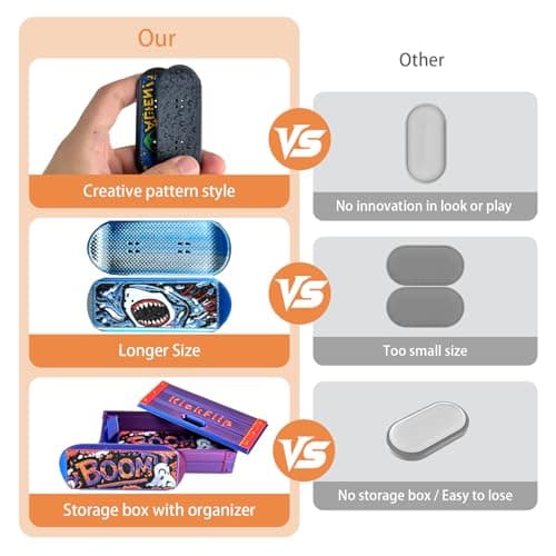 4 PCS OG KickFlips Flipping Fidget Toy for Adults,Magnetik Fingerboard,Skateboard Slider Fidget,with Storage Crat Portable Toy - Thumbnail 4