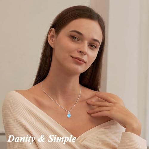 925 Sterling Silver Moonstone Necklace New Beginnings, Senior Gifts for Girls 2026, Moonstone Jewelry June Birthstone Necklace for Women, Inspirational Graduation Gifts for Best Friend Sister Daughter Birthday Gifts Ideas - Thumbnail 2