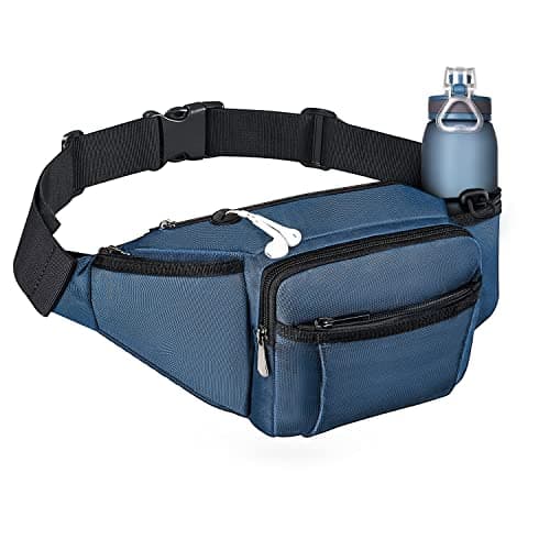 NOOLA Fanny Pack Waist Bag for Men Women, Lightweight Waist Pack with Water Bottle Holder, Adjustable Belt Bag with Multi-Pockets for Hiking, Dog Walking, Outdoor, Cycling, Running, Travel, Blue - Image 1