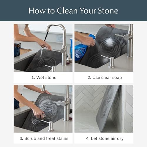 Dorai Home Bath Stone Mat 23.6"x15.4" (2-Pack) – Quick-Dry, Non-Slip Diatomite Stone Bath Mat, Rain Slate - Thumbnail 5