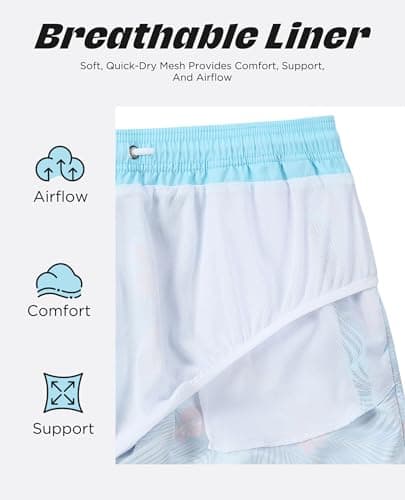 CoozySphere Mens 5 inch Swim Trunks with Mesh Lining Quick Dry Board Shorts 80 80s Vintage Bathing Suits M - Thumbnail 6